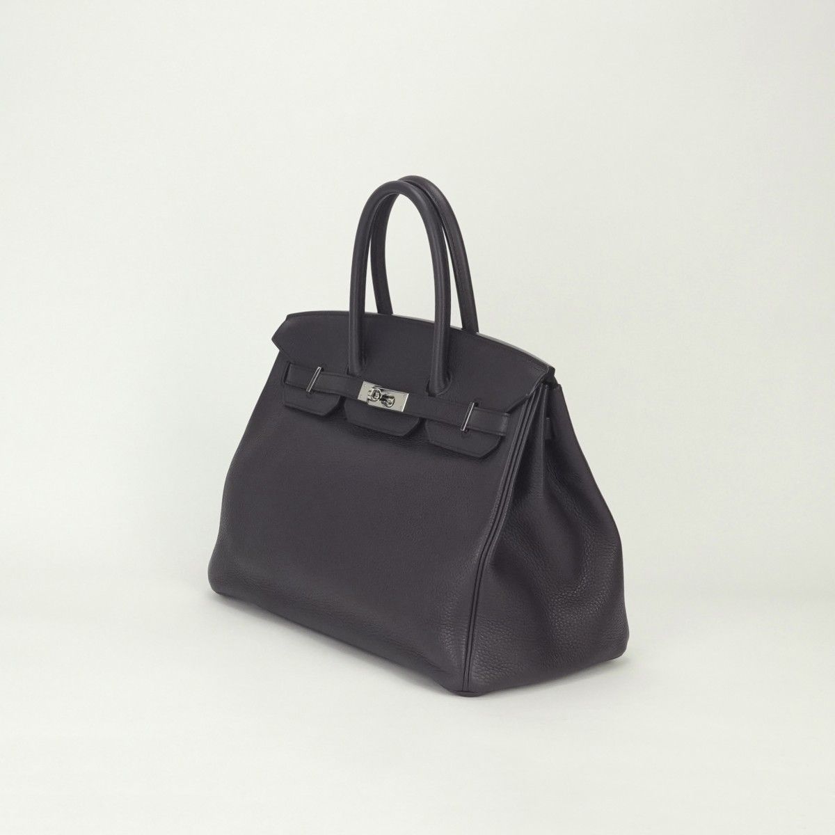 Hermes Birkin 35 Tote Togo Raisin Purple Silver — view 2