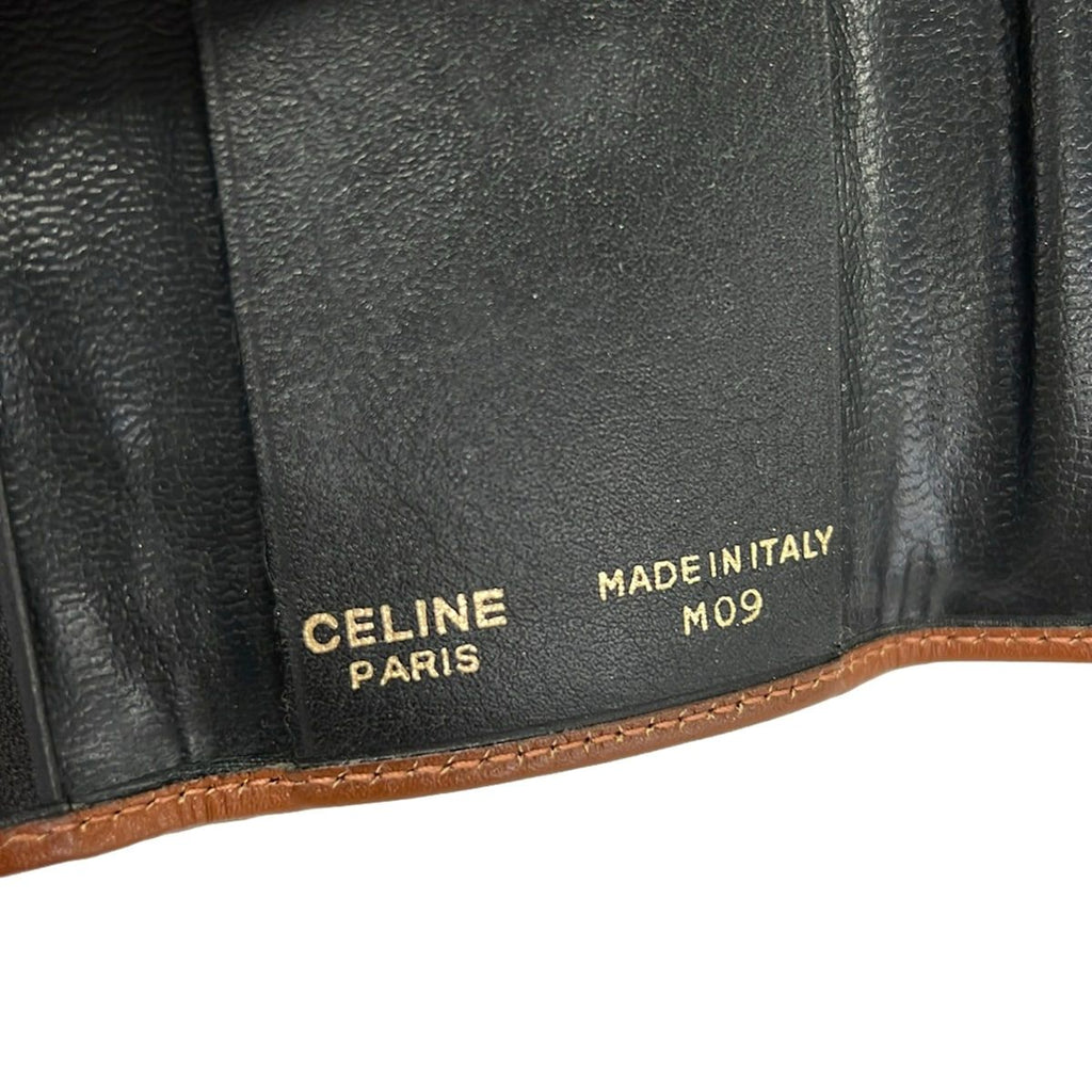 Celine Key Case Black Dark Brown Leather Key Holder — view 5