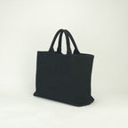 Prada Drill Tote Fabric Black Silver Handbag — view 2