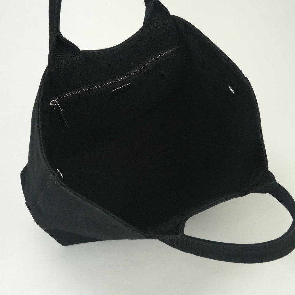 Prada Drill Tote Fabric Black Silver Handbag — view 8