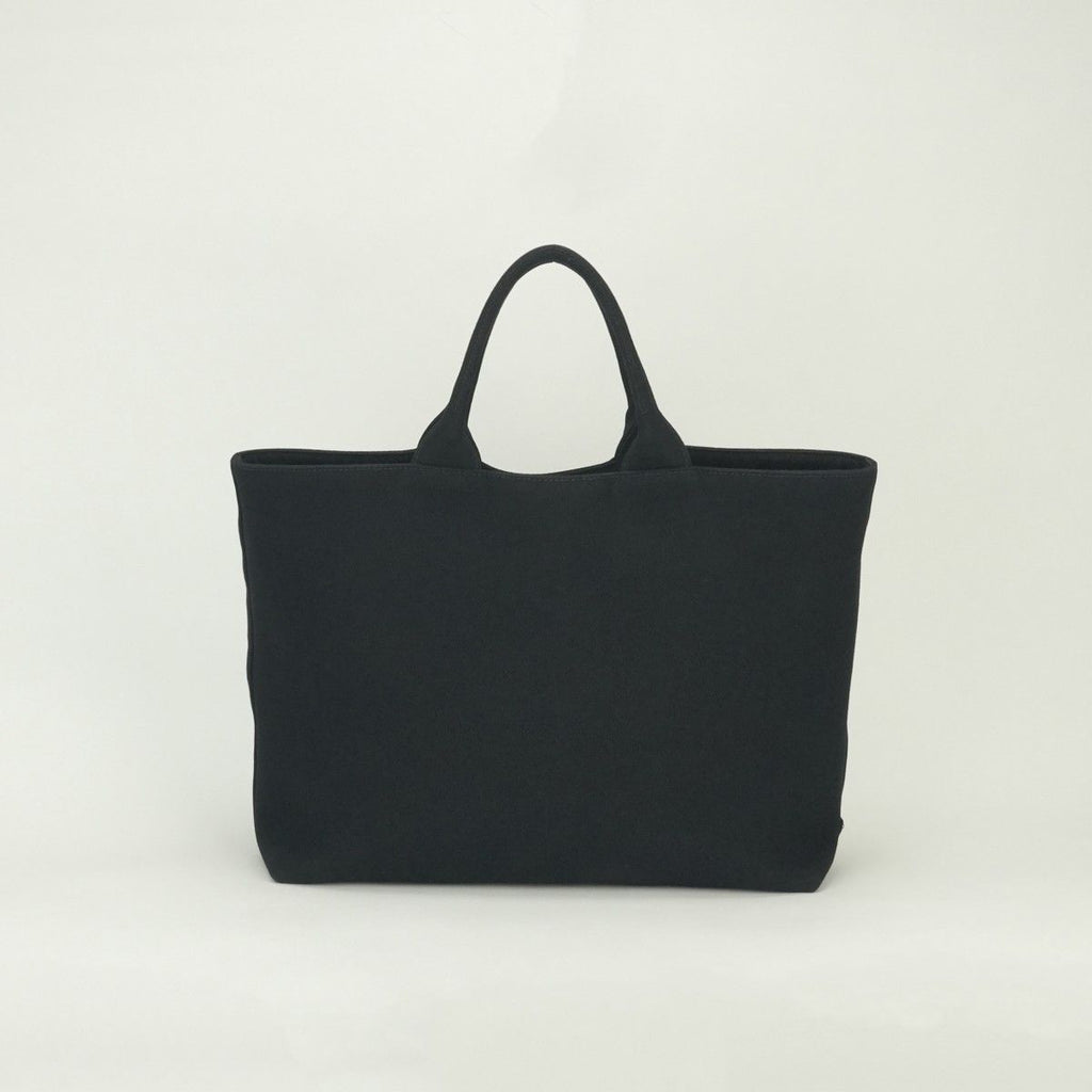 Prada Drill Tote Fabric Black Silver Handbag — view 3
