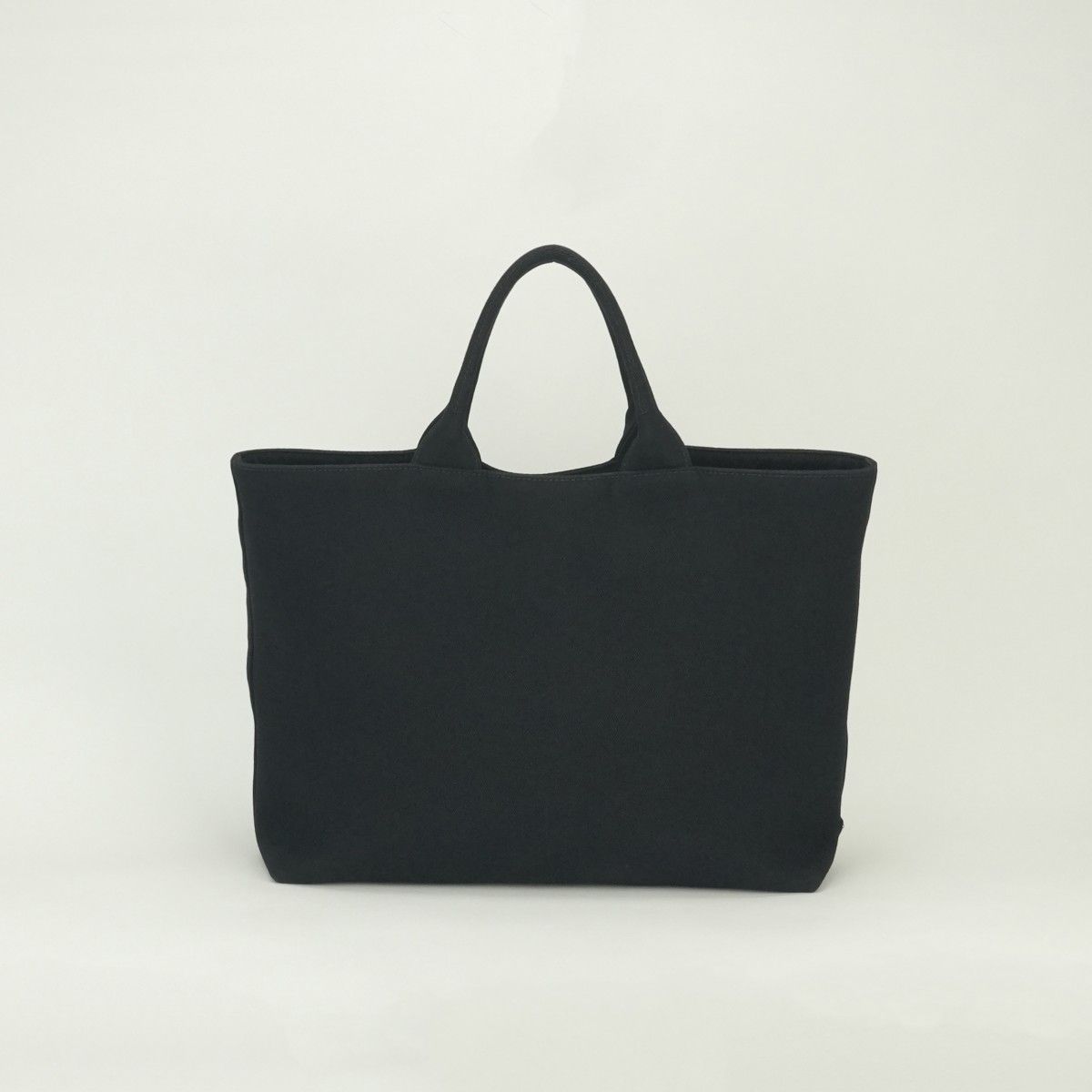 Prada Drill Tote Fabric Black Silver Handbag — view 3