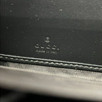 Gucci Wallet Black Light Pink Green Embroidery Flower Zip Around Leather — view 5