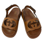 Gucci Sandals 36 Brown Interlocking Leather — view 2