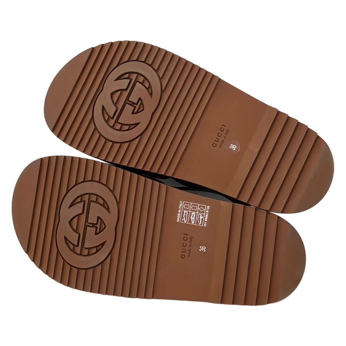 Gucci Sandals 36 Brown Interlocking Leather — view 4