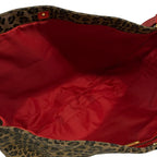 Fendi Shoulder Bag Khaki Black Red Leopard Print Leather — view 7