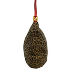 Fendi Shoulder Bag Khaki Black Red Leopard Print Leather — view 4
