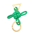Bottega Veneta Triangle Key Ring Green