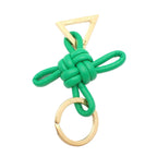 Bottega Veneta Triangle Key Ring Green