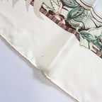 Hermes Carre 90 Scarf Aloha Silk 100% White Pawn — view 6
