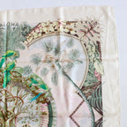 Hermes Carre 90 Scarf Aloha Silk 100% White Pawn — view 3