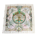 Hermes Carre 90 Scarf Aloha Silk 100% White Pawn