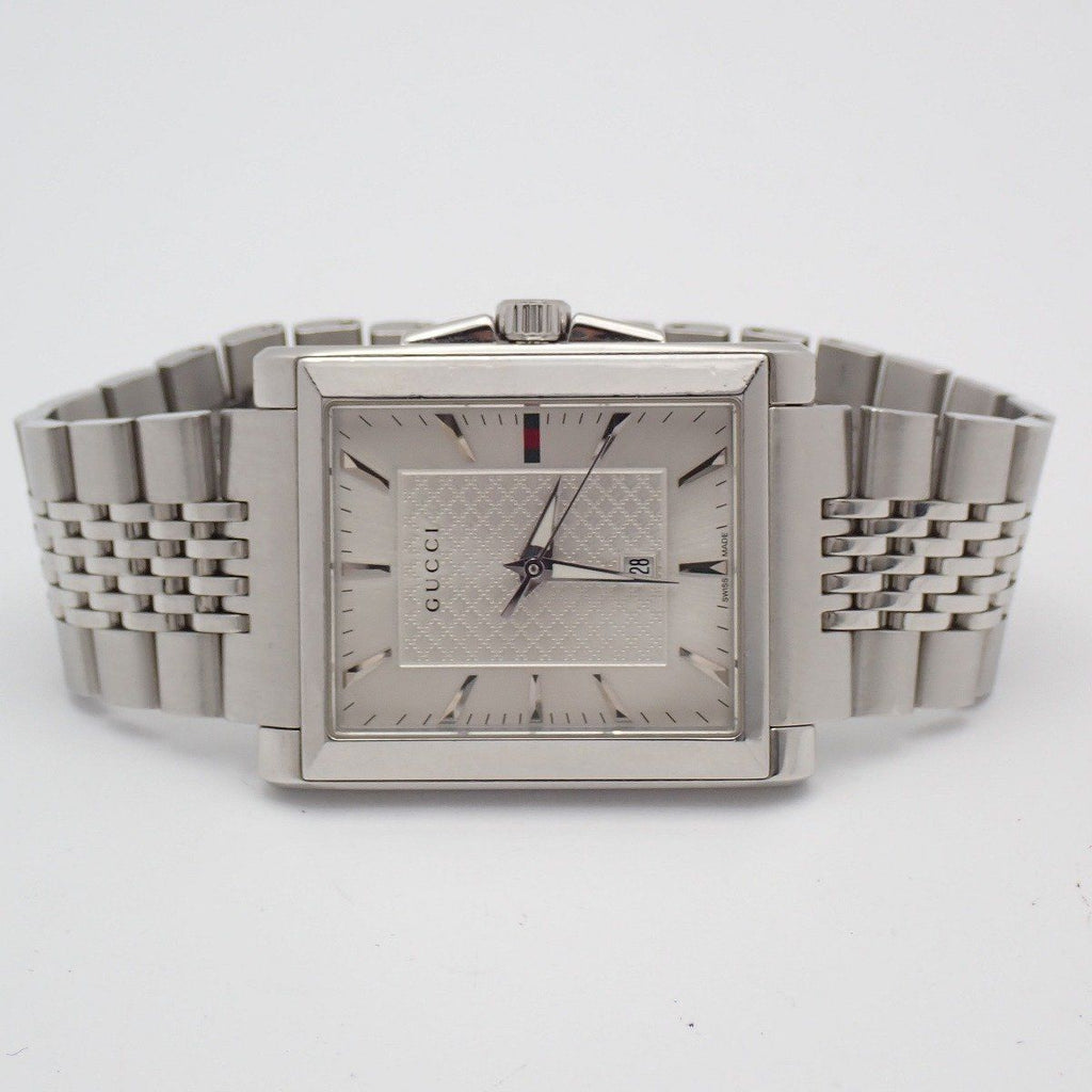 Gucci 138.4 Timeless Rectangle Quartz Watch Silver Dial SS Pawn — view 2