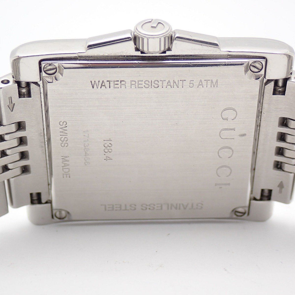 Gucci 138.4 Timeless Rectangle Quartz Watch Silver Dial SS Pawn — view 9
