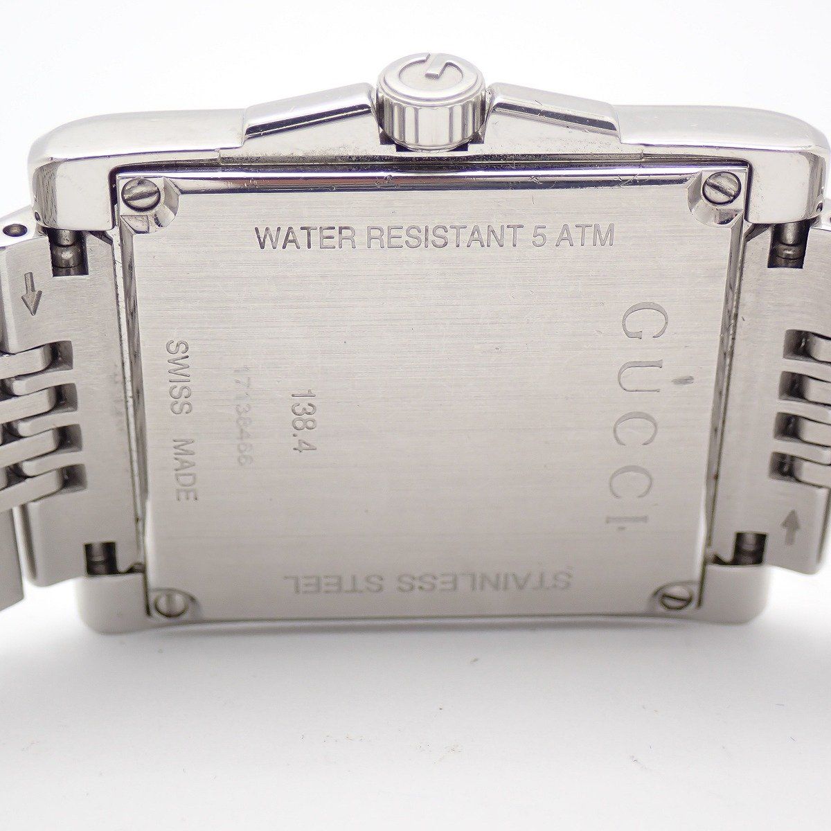 Gucci 138.4 Timeless Rectangle Quartz Watch Silver Dial SS Pawn — view 9