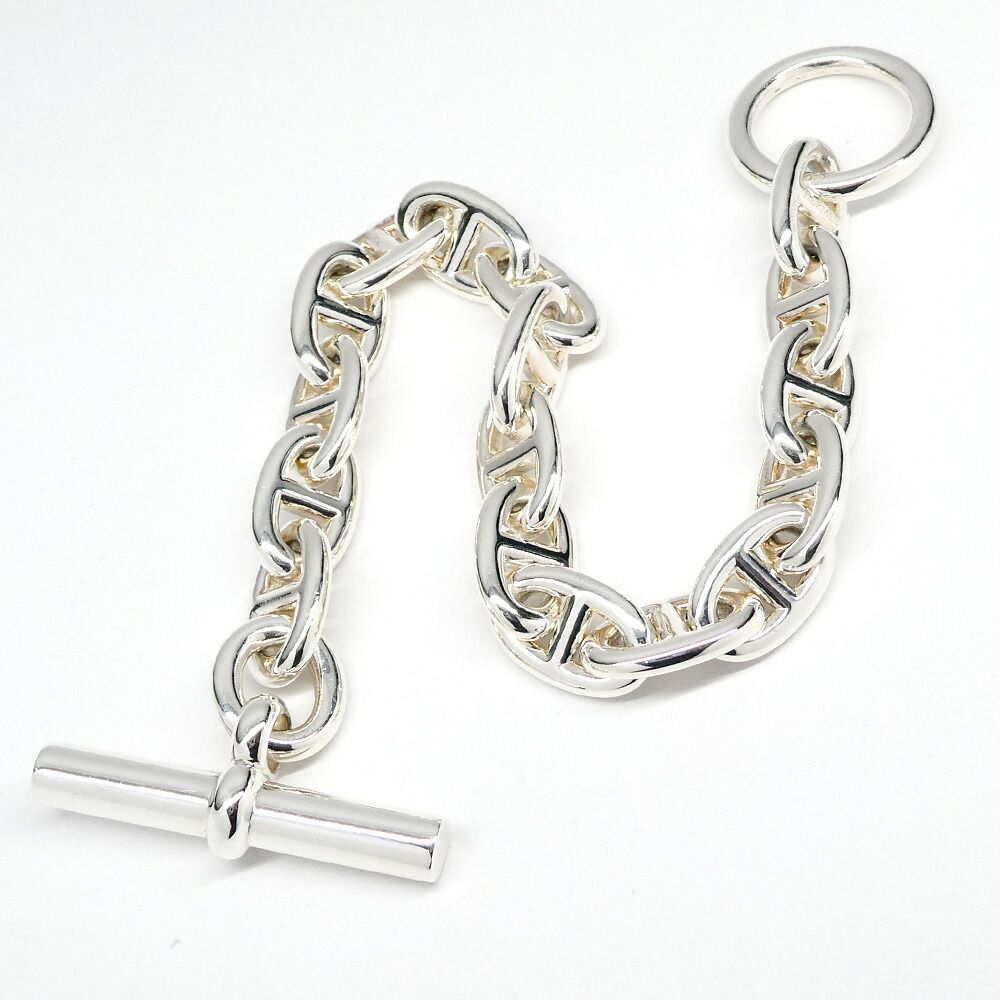 Hermes Chaine D'ancre PM 17 Links Silver Bracelet — view 5