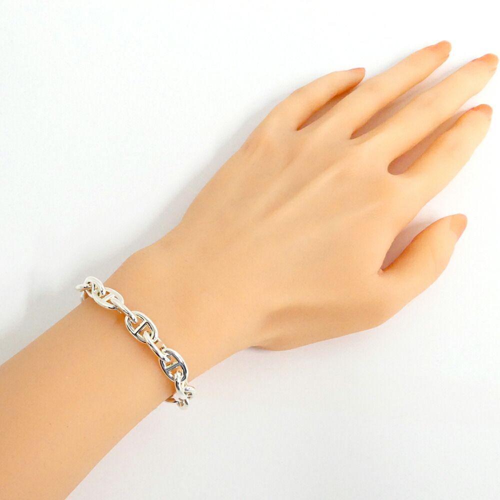 Hermes Chaine D'ancre PM 17 Links Silver Bracelet — view 9