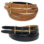 Hermes Belt Double Strand Thin Reversible 80 Camel Black Gold — view 2