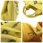 Prada Canapa 2-Way Yellow Gold Canvas Tote Shoulder — view 6