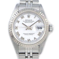 Rolex Watch Datejust P Number White Dial Roman Index Date 18k White Gold SS
