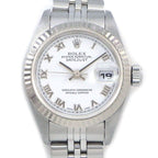 Rolex Watch Datejust P Number White Dial Roman Index Date 18k White Gold SS