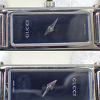 Gucci Watch Bracelet Horsebit Rectangular Black Dial SS Quartz Analog — view 7