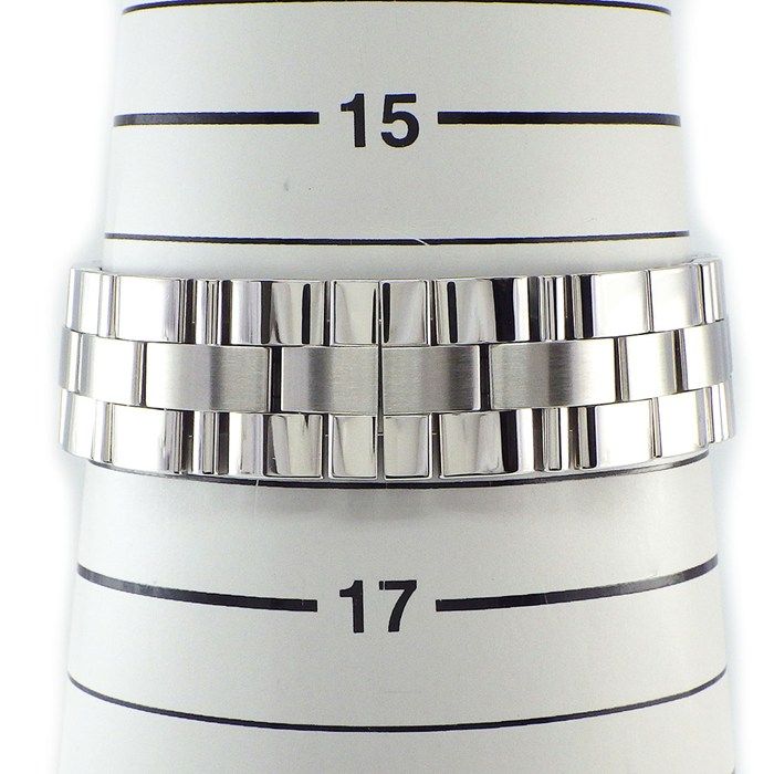 Cartier Watch Cles Silver Guilloche Dial Roman Index Date Back Slotted SS — view 8