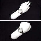 Cartier Watch Cles Silver Guilloche Dial Roman Index Date Back Slotted SS — view 7