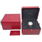 Cartier Watch Cles Silver Guilloche Dial Roman Index Date Back Slotted SS — view 9