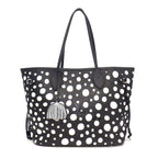 Louis Vuitton Tote Bag LV Yk Neverfull MM Yayoi Kusama Black White Monogram