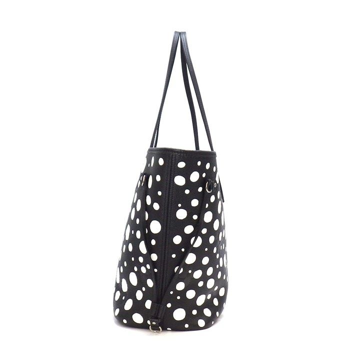 Louis Vuitton Tote LV Yk Neverfull MM Yayoi Kusama Black White Monogram — view 3