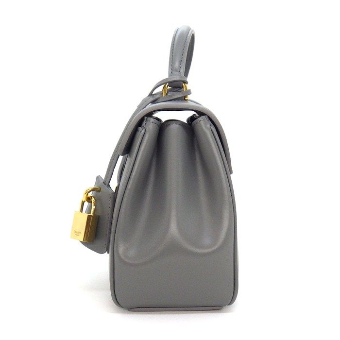 Celine Shoulder Bag Mini 16 Seeds Zinc Satin Calfskin Gold — view 3