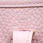 Hermes Shoulder Bag Evelyne TPM Amazon Rose Sakura Taurillon Clemence Silver — view 6