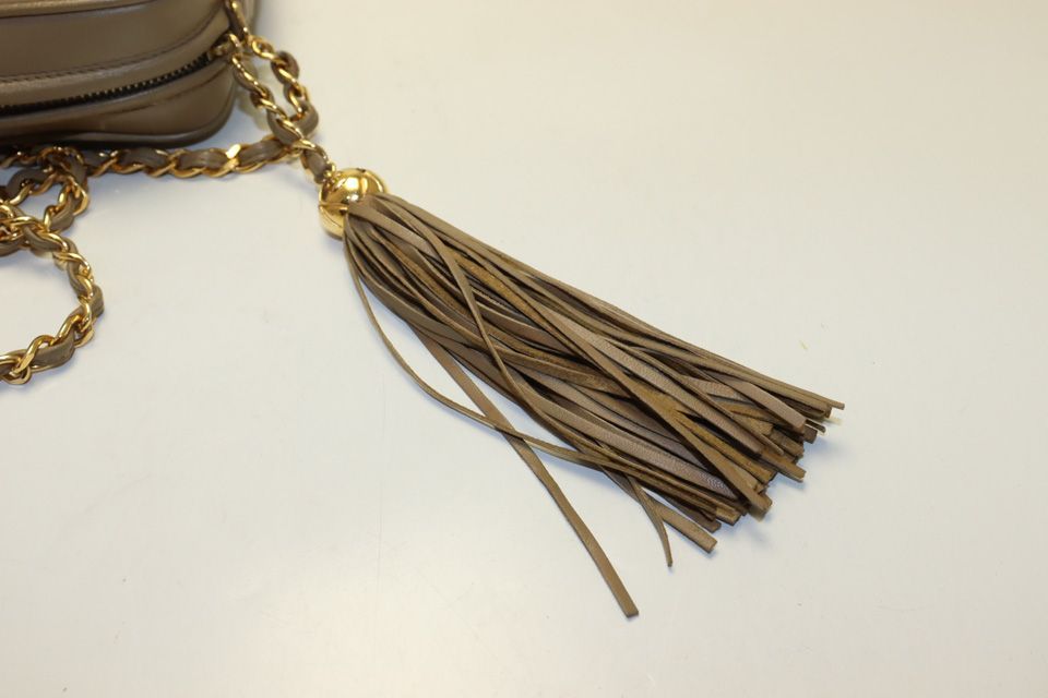 Chanel Quilted Fringe GD Leather Chain Shoulder — view 8