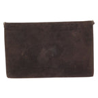 Gucci Vintage Brown Gold Suede Shoulder — view 2