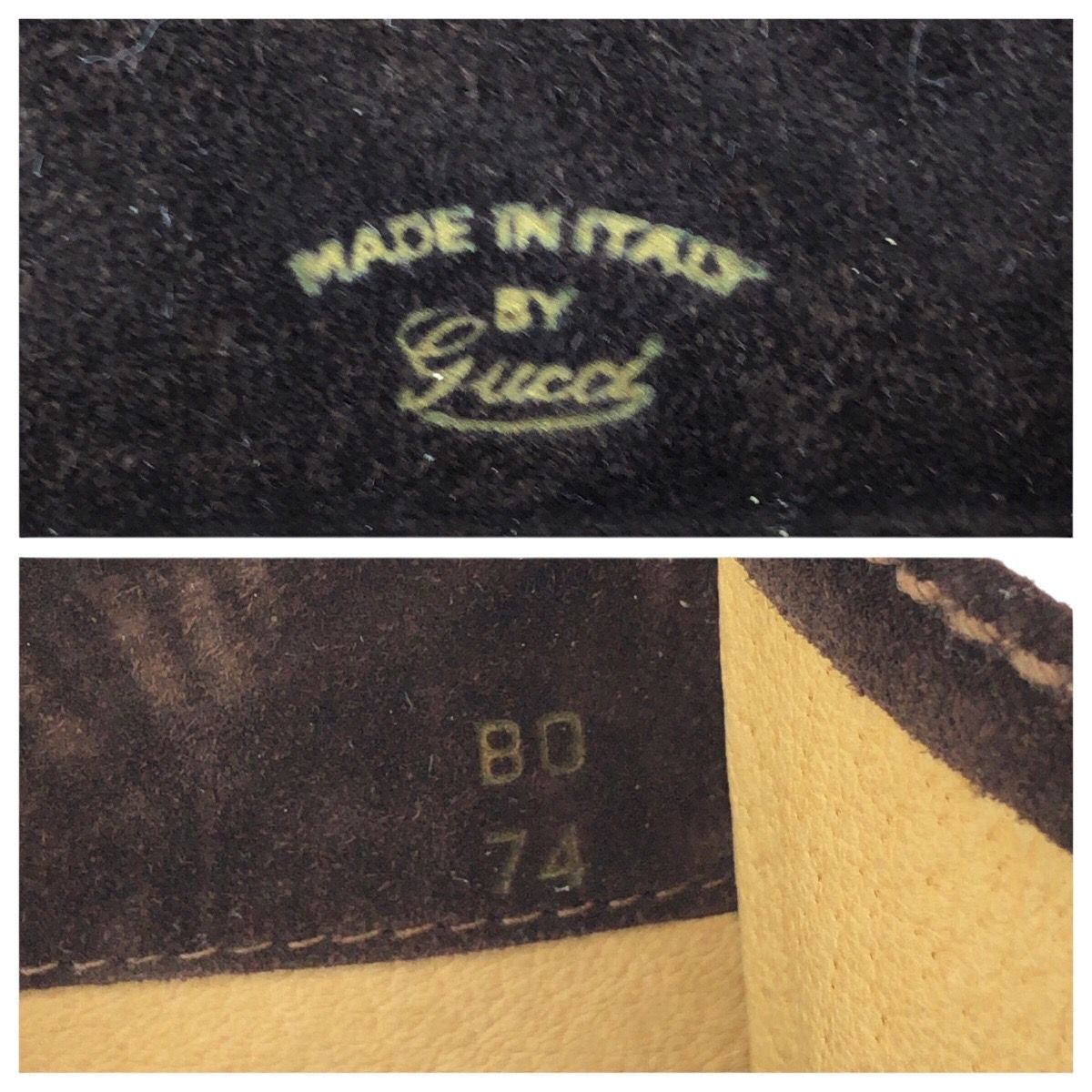 Gucci Vintage Brown Gold Suede Shoulder — view 4