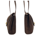 Gucci Vintage Brown Gold Suede Shoulder — view 8