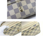 Louis Vuitton Damier Azur Portefeuille Sarah Leather Bifold Wallet — view 9