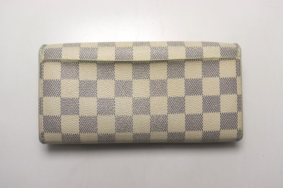 Louis Vuitton Damier Azur Portefeuille Sarah Leather Bifold Wallet — view 2
