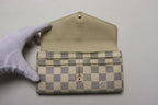 Louis Vuitton Damier Azur Portefeuille Sarah Leather Bifold Wallet — view 4
