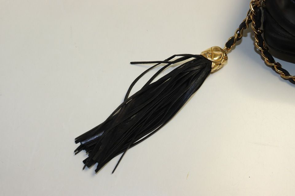 Chanel Quilted Fringe GD Leather Chain Shoulder — view 9