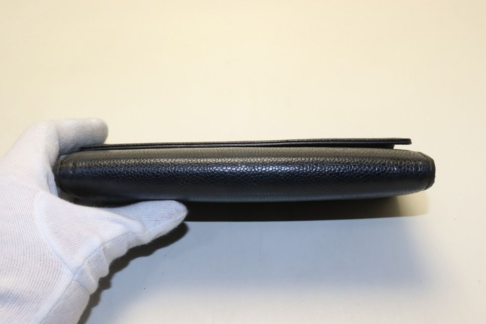 Chanel Caviar Leather CC Logo Bifold Wallet — view 3