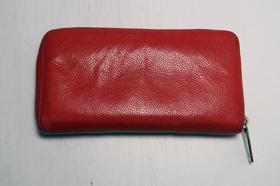 Chanel Caviar Leather CC Logo Zip Around Wallet — view 2