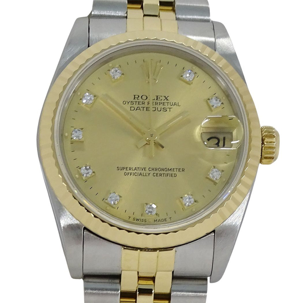 Rolex Datejust L Number Watch Boys Diamond Automatic Winding at Stainless Steel — view 2