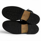 Chanel Leather Quilted CC Logo Lace Up Suede Short Boots Black 37 Boxes — view 7
