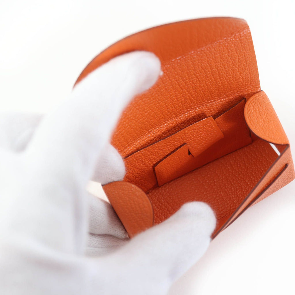 Hermes Miroir Chevre Misol Cui Vre Lip Case with Mirror French Box — view 5