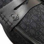 Dior Homme Granville Loafer Leather Oblique Jacquard Coin Loafers Navy Black — view 6