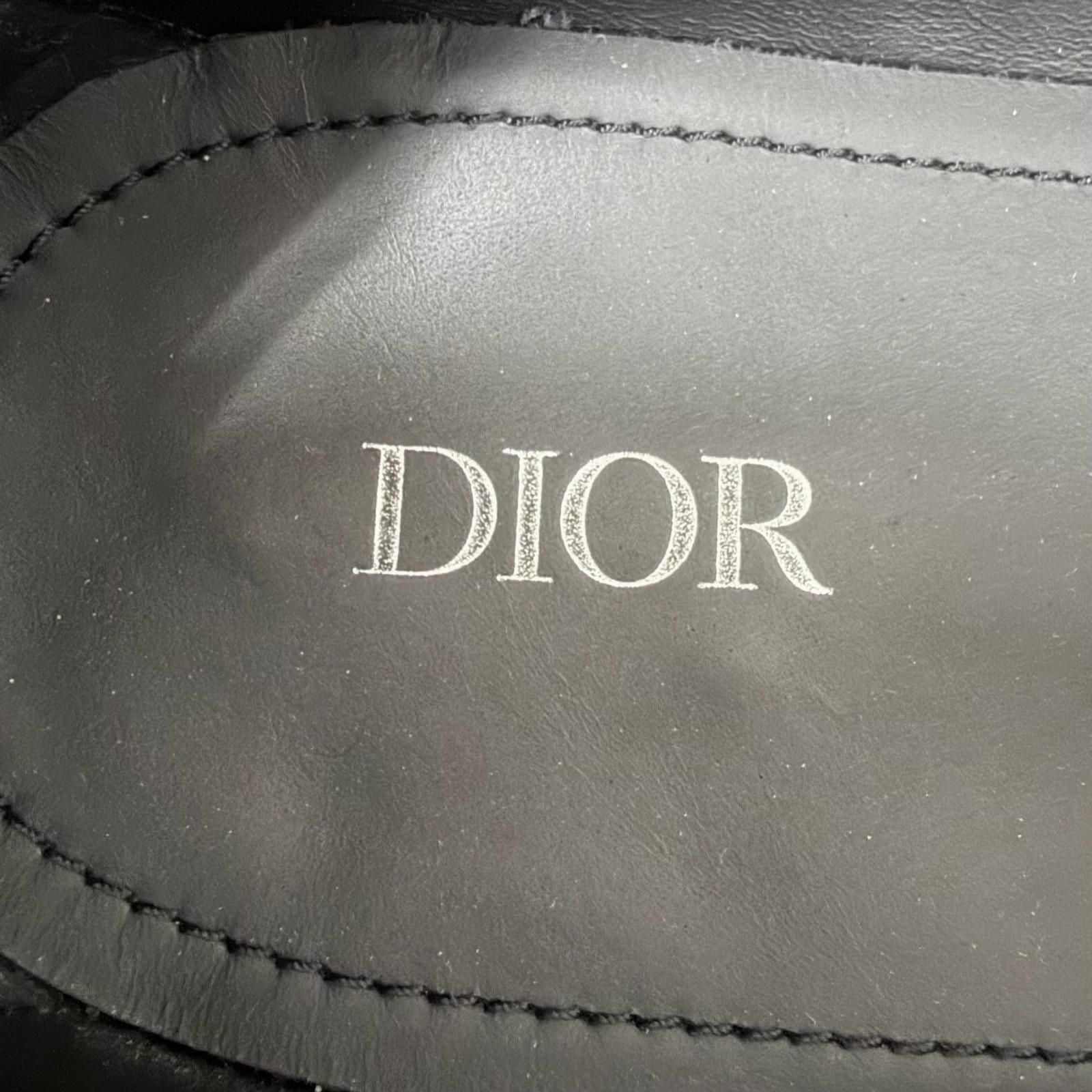 Dior Homme Granville Loafer Leather Oblique Jacquard Coin Loafers Navy Black — view 7