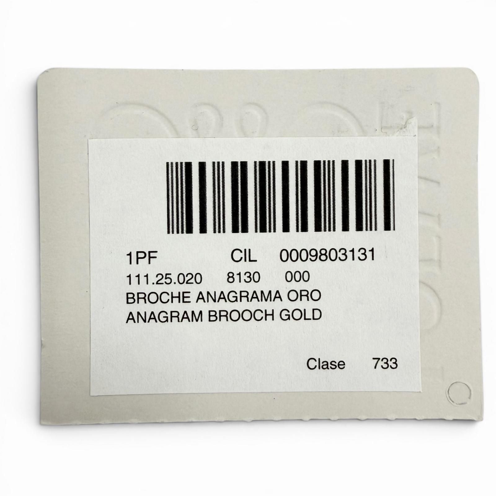 Loewe Metal Anagram Logo 5 cm Brooch Gold — view 6