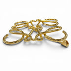 Loewe Metal Anagram Logo 5 cm Brooch Gold — view 3